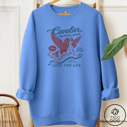 Cavalier King Charles Spaniel Supply Sweatshirt Carolina Blue Taco-Dog