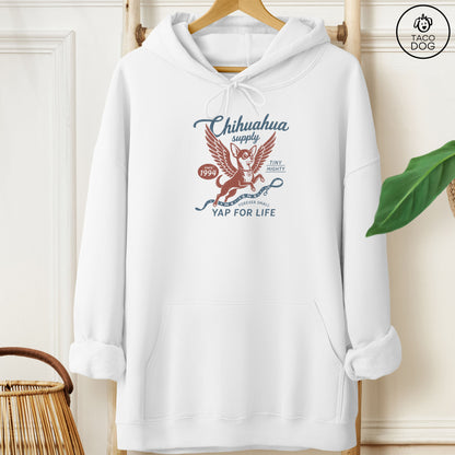 Chihuahua Supply Hoodie White Taco-Dog