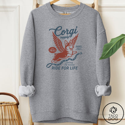 Corgi Supply Sweatshirt Graphite Heather Taco-Dog