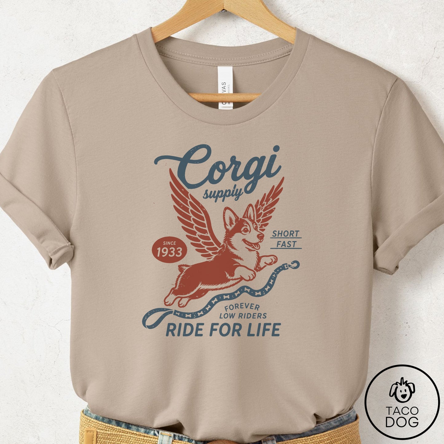 Corgi Supply T-Shirt Tan Taco-Dog