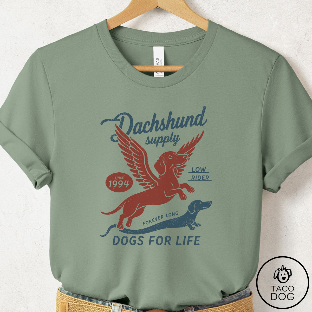 Dachshund Supply T-Shirt Sage XS Taco-Dog