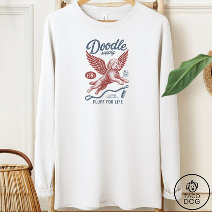 Doodle Supply Long Sleeve Tee White Taco-Dog
