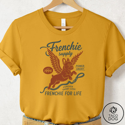 French Bulldog Frenchie Supply T-Shirt Mustard Taco-Dog