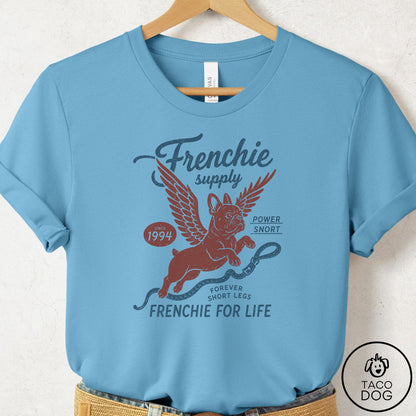 French Bulldog Frenchie Supply T-Shirt Ocean Blue Taco-Dog