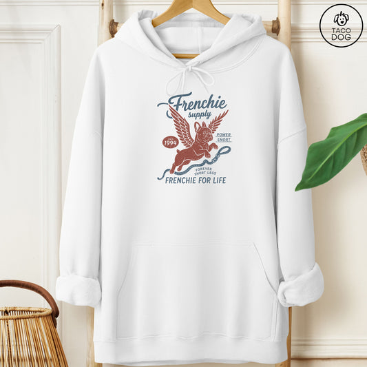 French Bulldog Frenchie Supply Hoodie White Taco-Dog