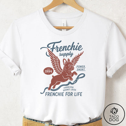 French Bulldog Frenchie Supply T-Shirt White Taco-Dog