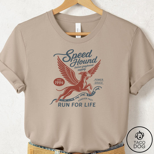 Italian Greyhound Whippet Supply T-Shirt Tan Taco-Dog