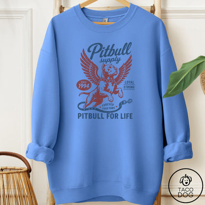 Pitbull Supply Sweatshirt Carolina Blue Taco-Dog