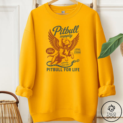 Pitbull Supply Sweatshirt Gold Taco-Dog