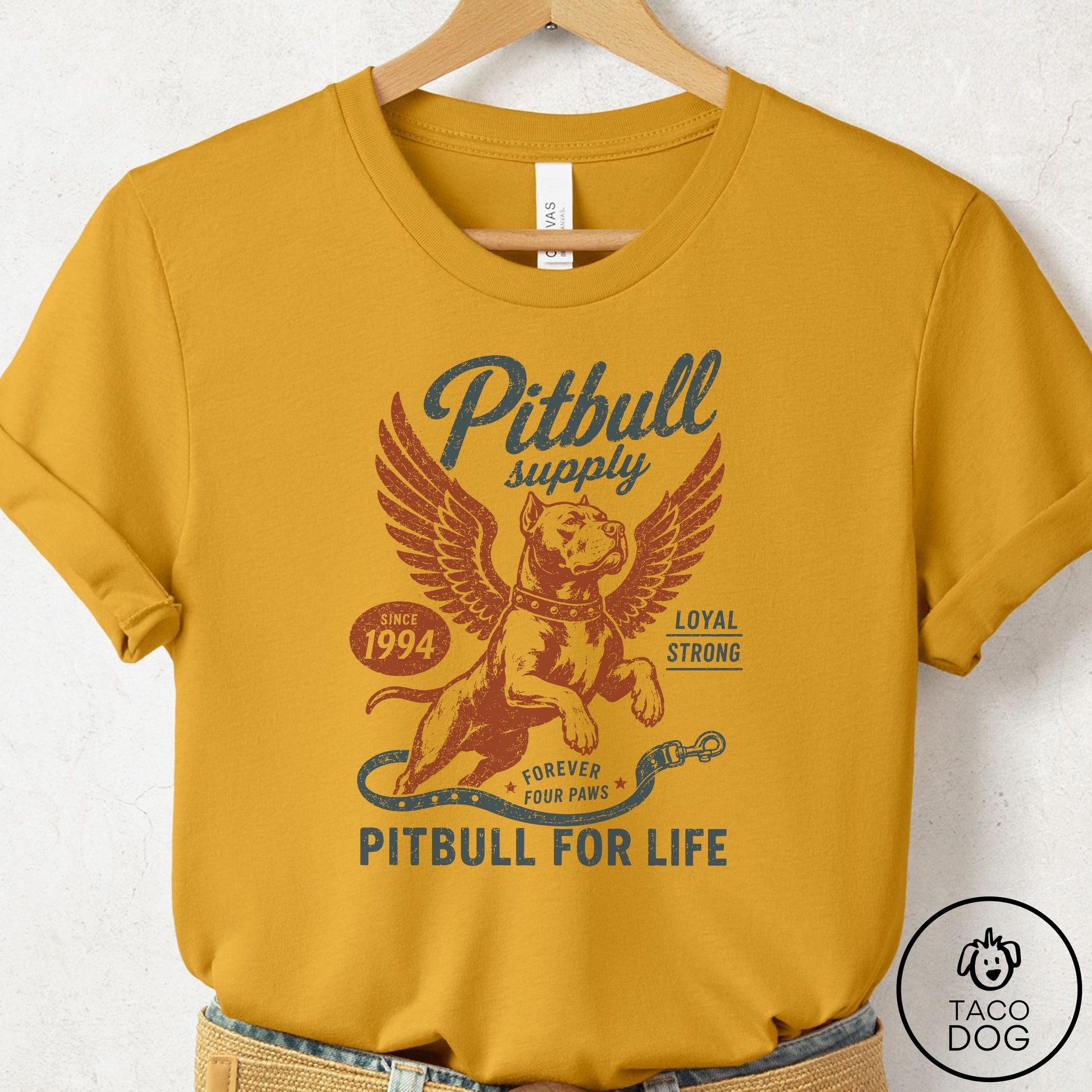 Pitbull Supply T-Shirt Mustard Taco-Dog