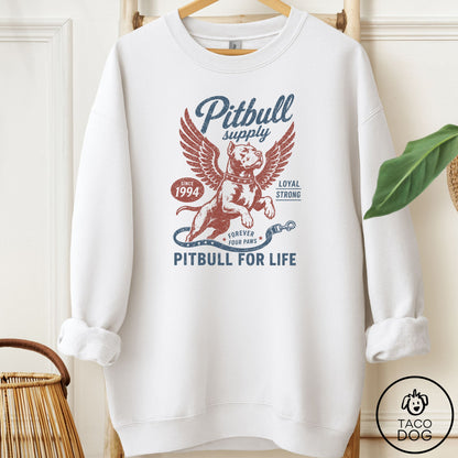 Pitbull Supply Sweatshirt White Taco-Dog