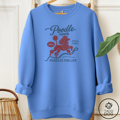 Poodle Supply Sweatshirt Carolina Blue Taco-Dog