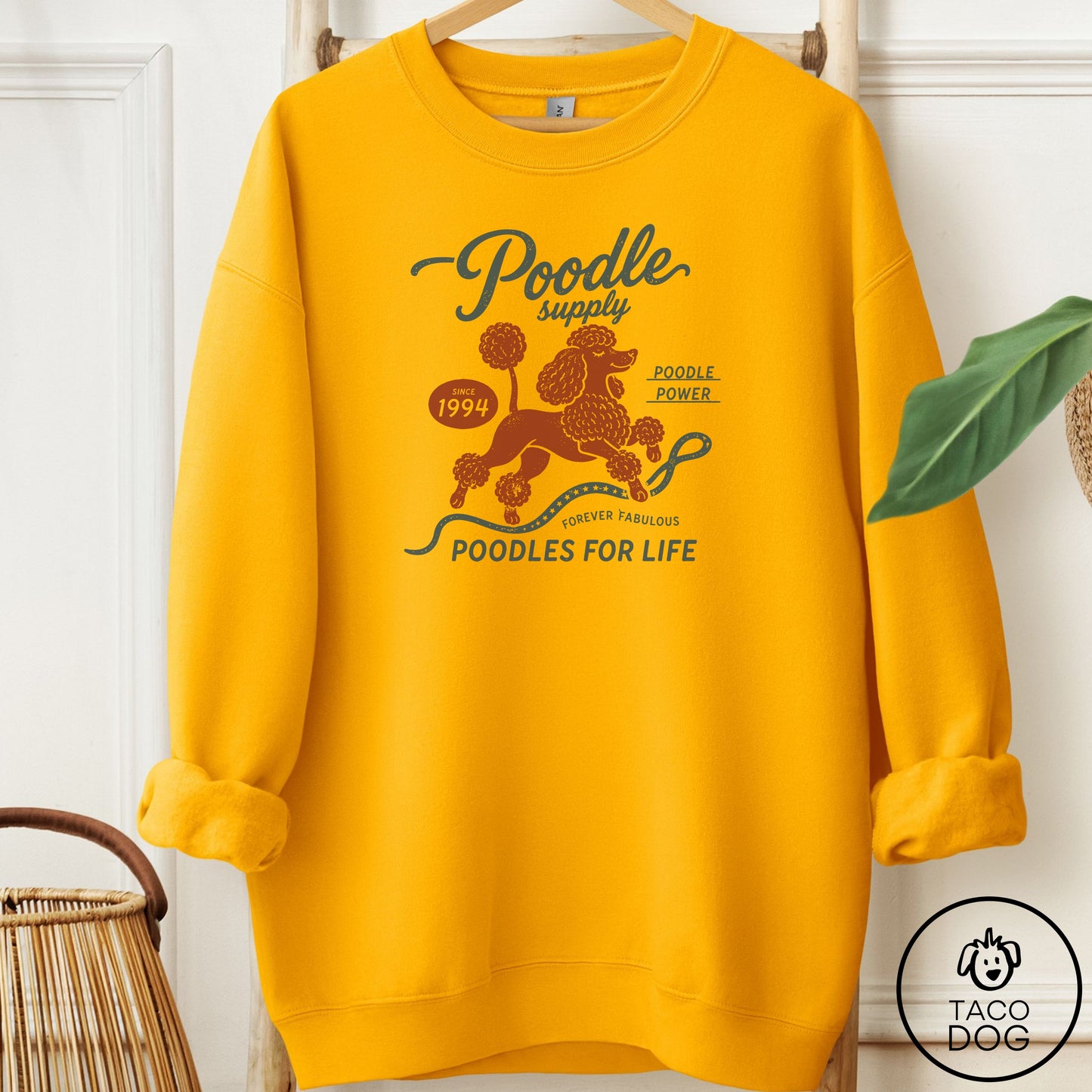 Poodle Supply Sweatshirt Gold Taco-Dog