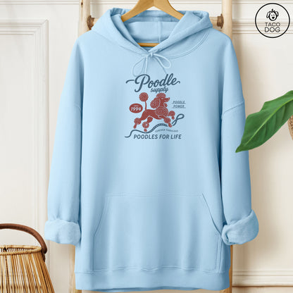 Poodle Supply Hoodie Light Blue Taco-Dog