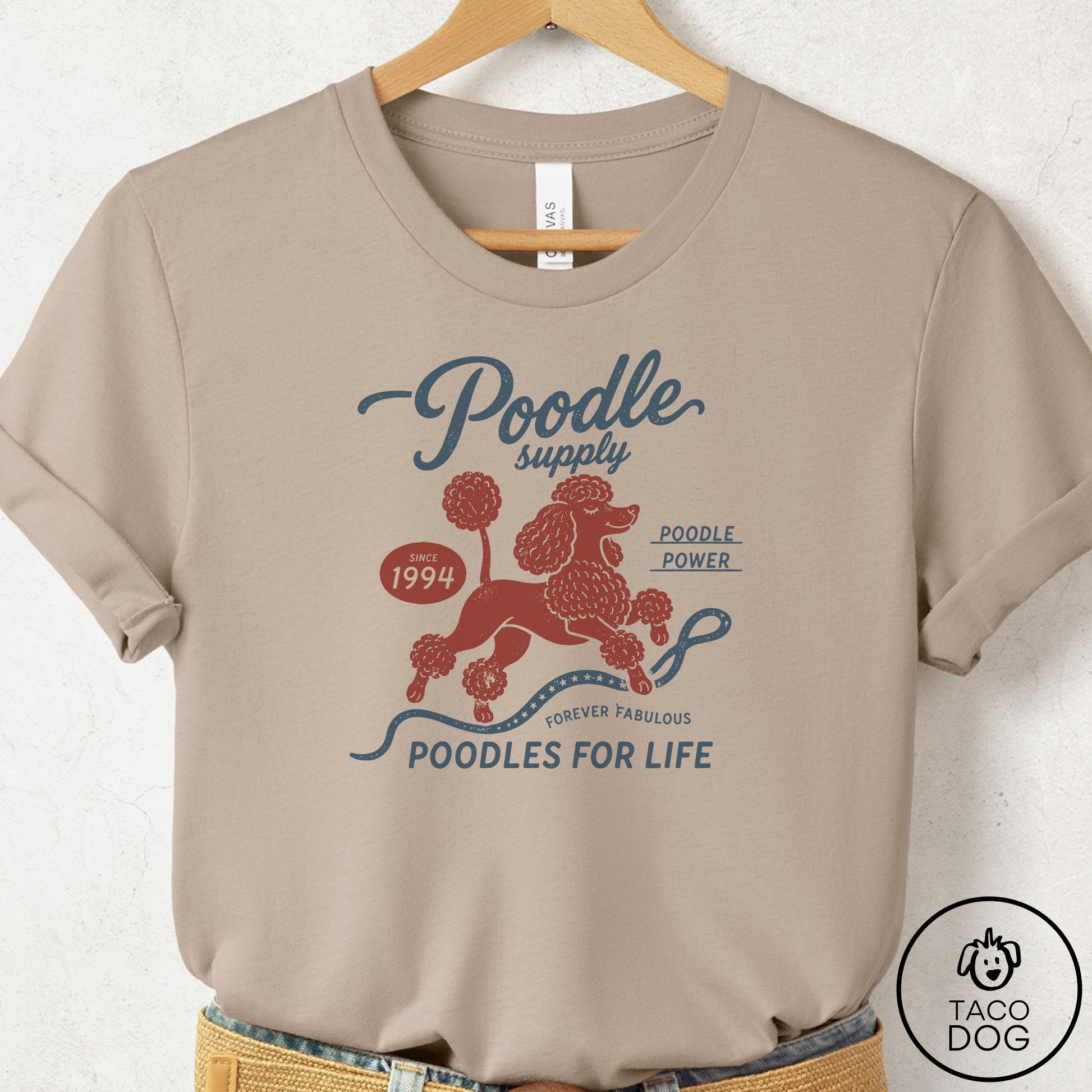 Poodle Supply T-Shirt Tan Taco-Dog