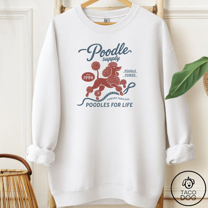 Poodle Supply Sweatshirt White Taco-Dog