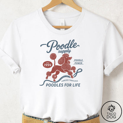 Poodle Supply T-Shirt White Taco-Dog