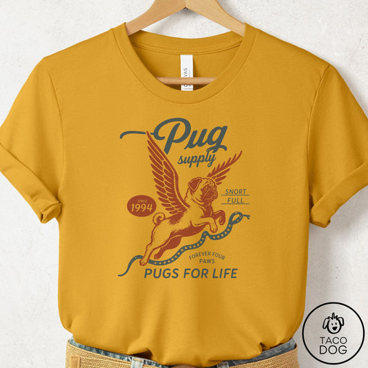 Pug Supply T-Shirt Mustard Taco-Dog