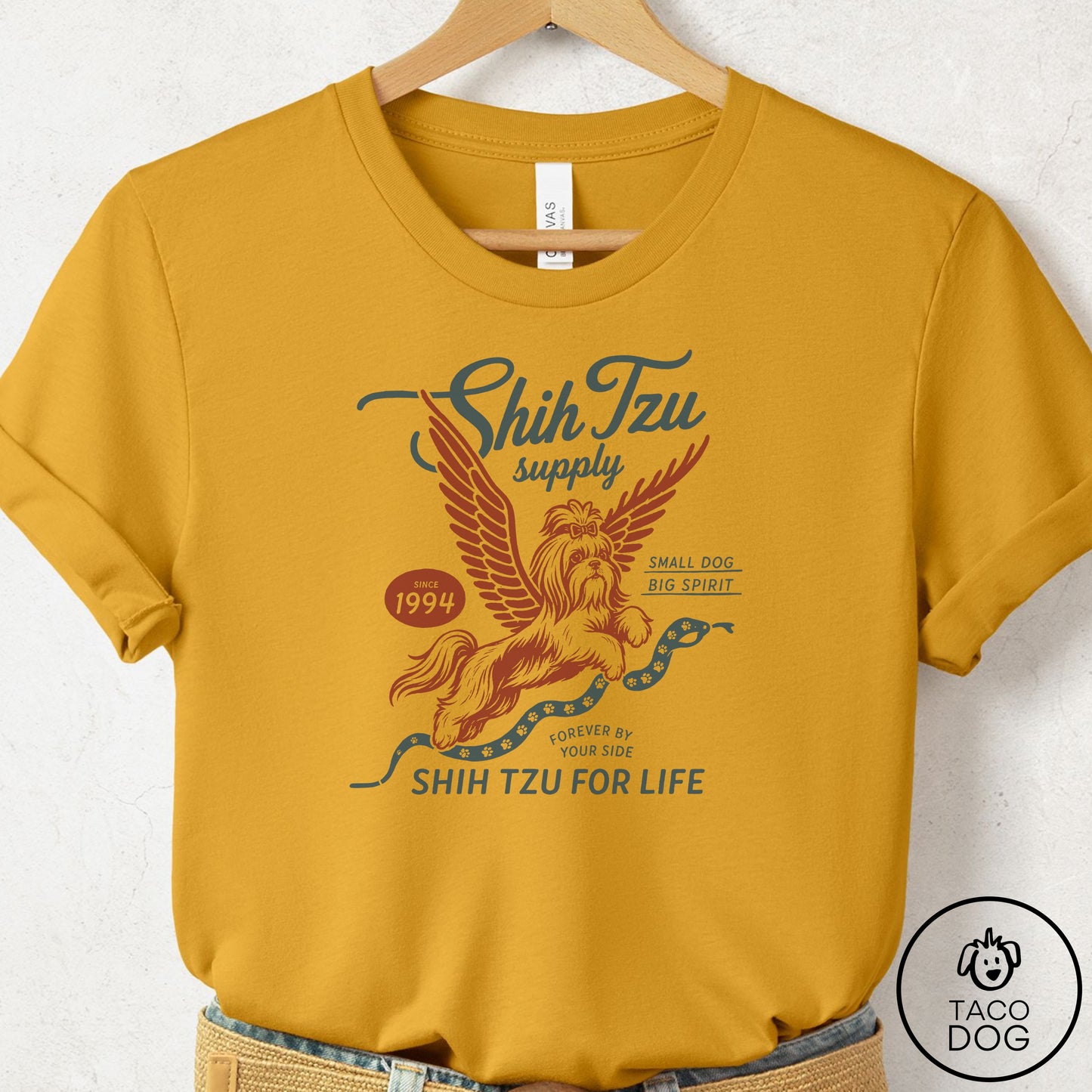 Shih Tzu Supply T-Shirt Mustard Taco-Dog