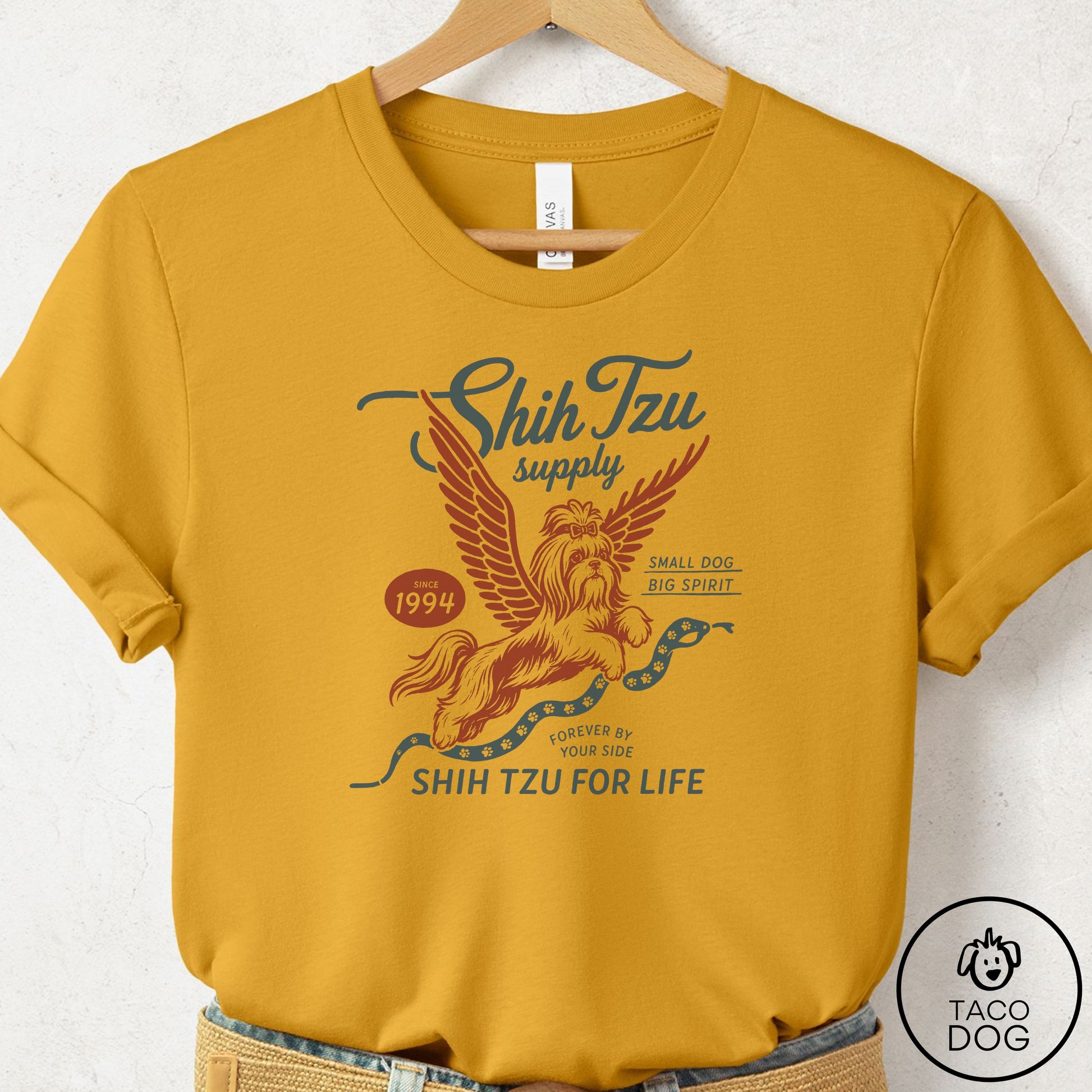 Shih Tzu Supply T-Shirt Mustard Taco-Dog