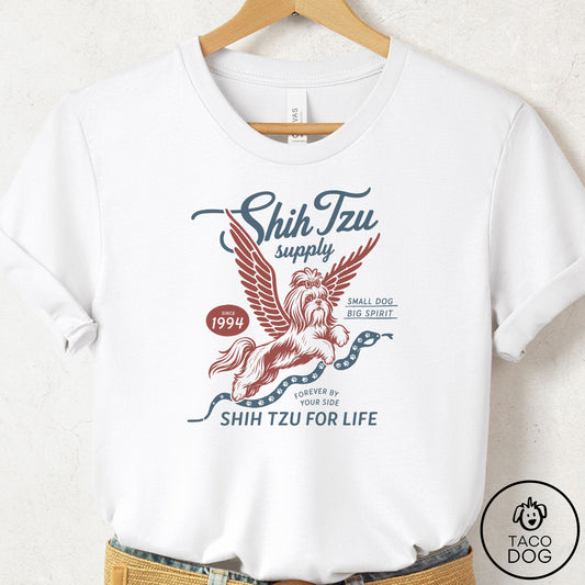 Shih Tzu Supply T-Shirt White Taco-Dog