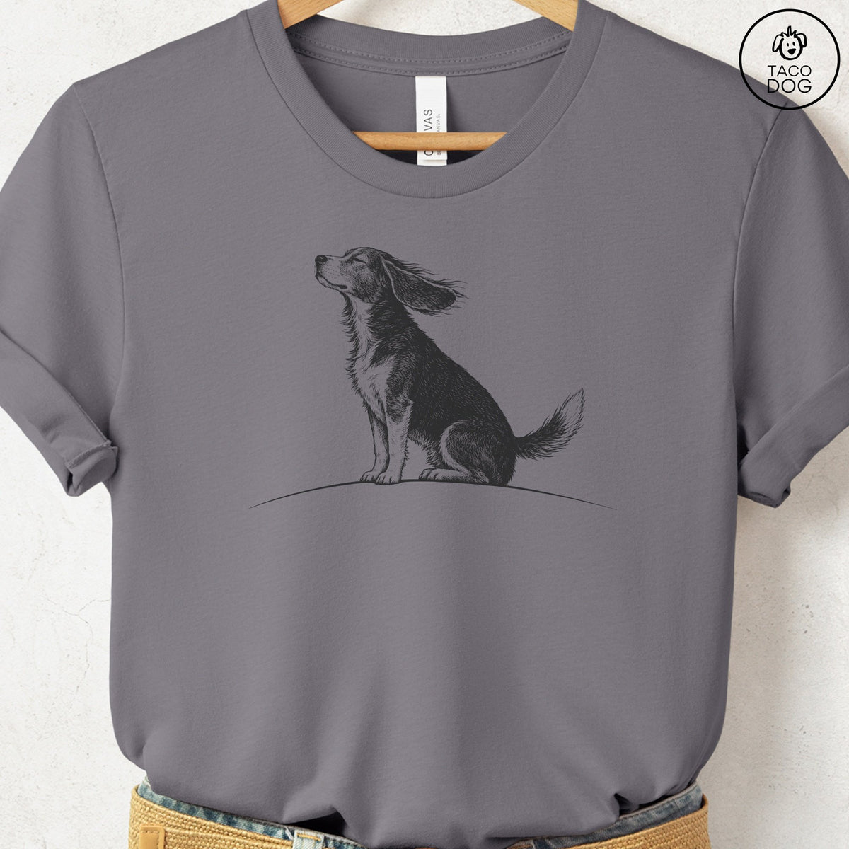 Beagle Tail Wind T-Shirt Storm Taco-Dog