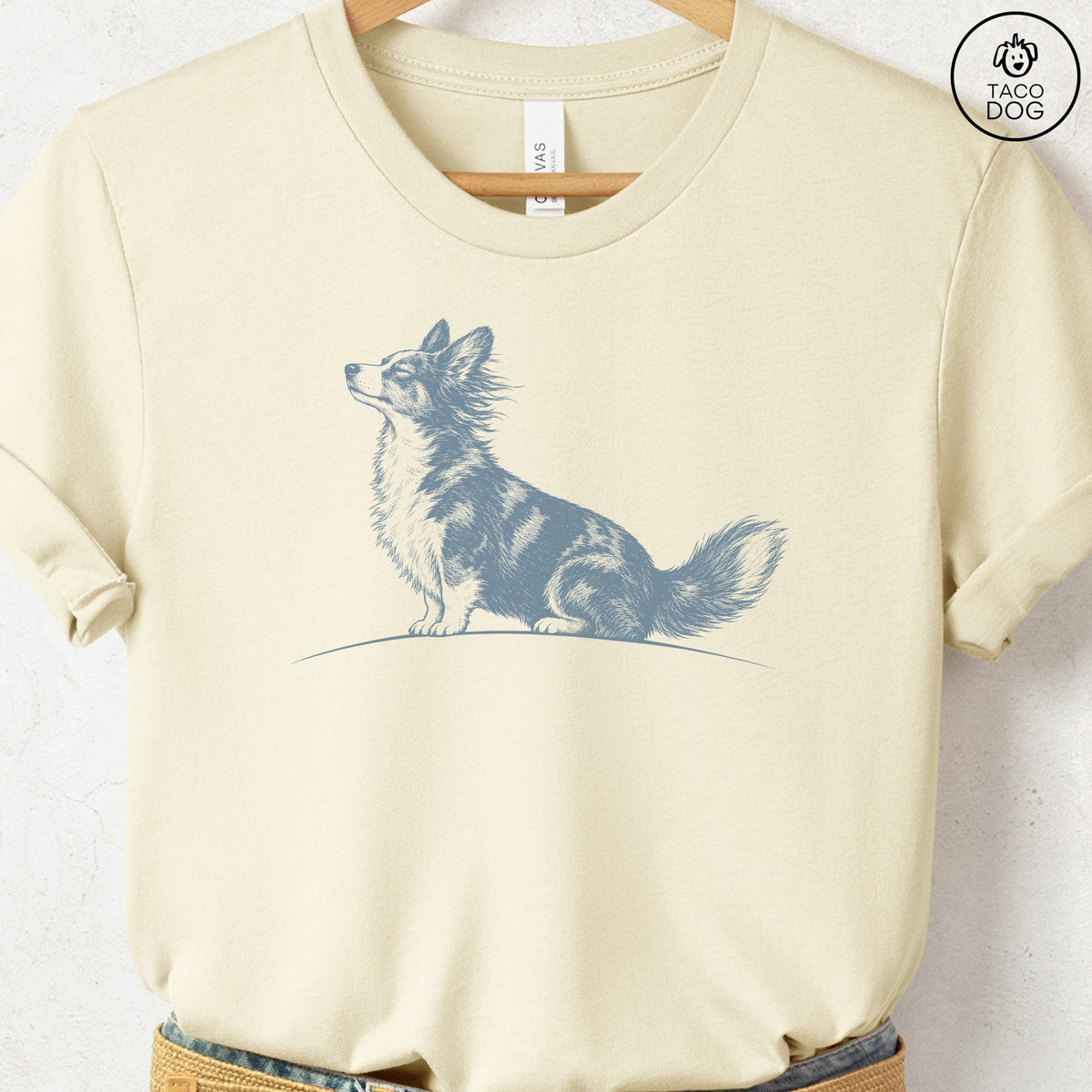 Cardigan Welsh Corgi Tail Wind T-Shirt