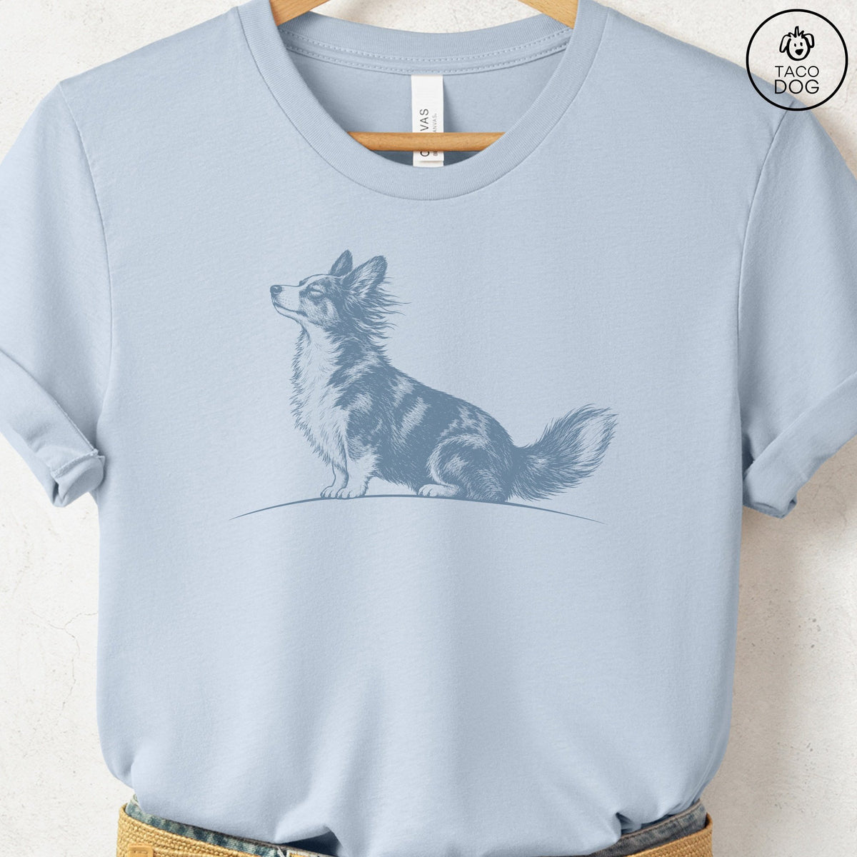 Cardigan Welsh Corgi Tail Wind T-Shirt
