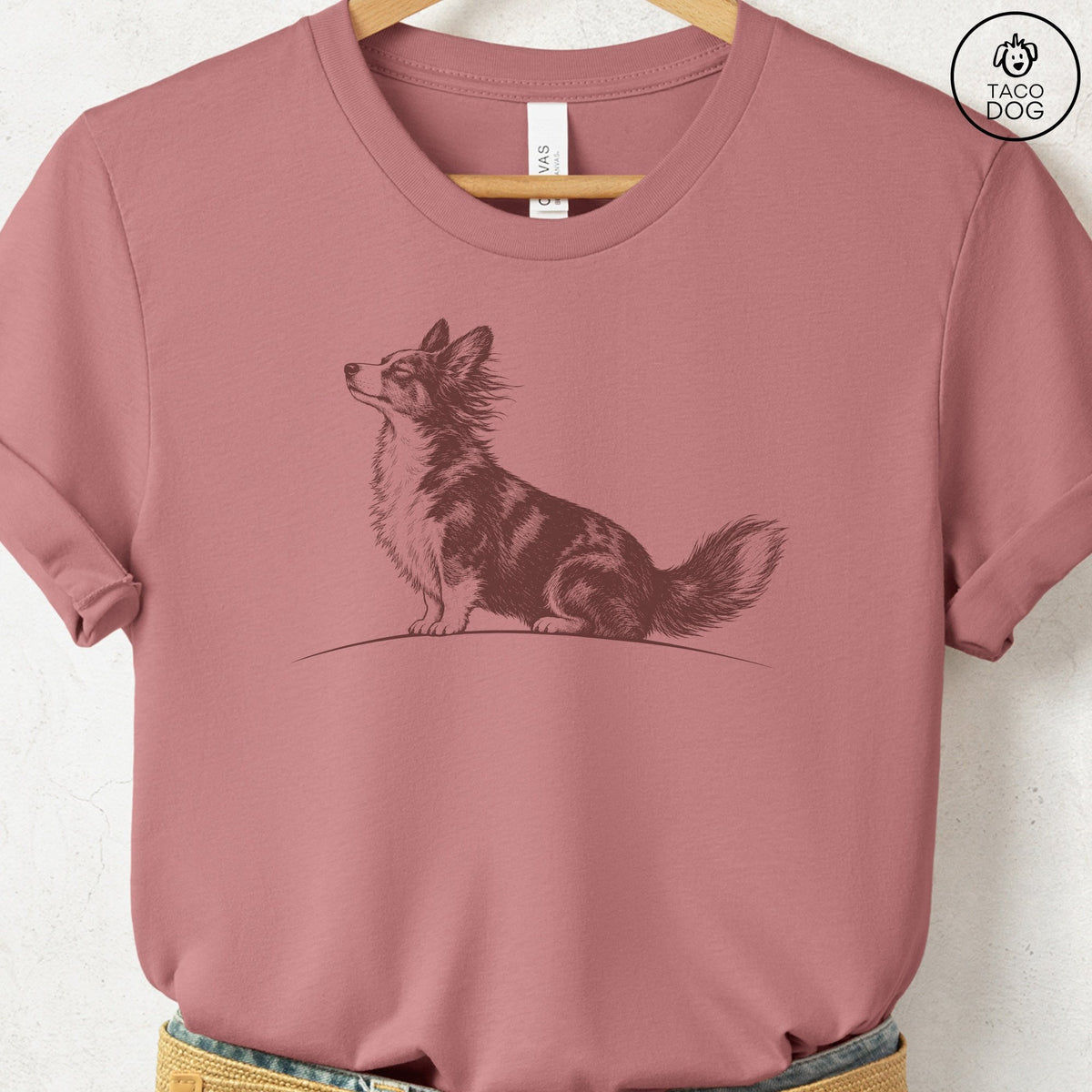 Cardigan Welsh Corgi Tail Wind T-Shirt