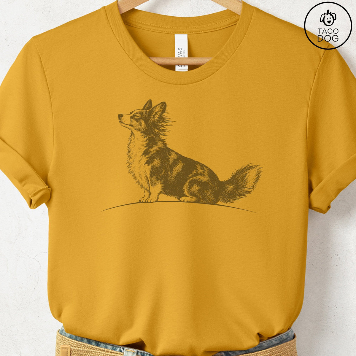Cardigan Welsh Corgi Tail Wind T-Shirt
