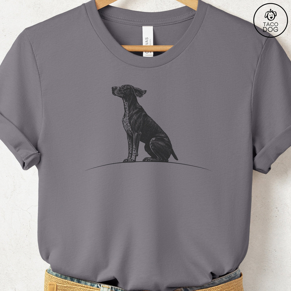 German Shorthaired Pointer Tail Wind T-Shirt Storm Taco-Dog