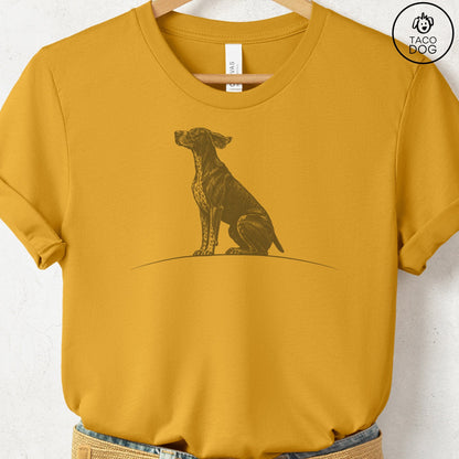 German Shorthaired Pointer Tail Wind T-Shirt Mustard Taco-Dog
