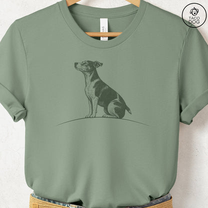 Jack Russell Tail Wind T-Shirt Sage Taco-Dog