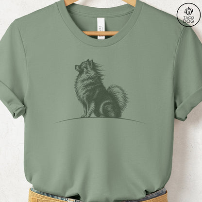 Keeshond Tail Wind T-Shirt