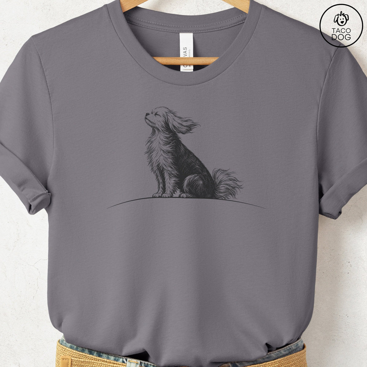Maltese Tail Wind T-Shirt Storm Taco-Dog
