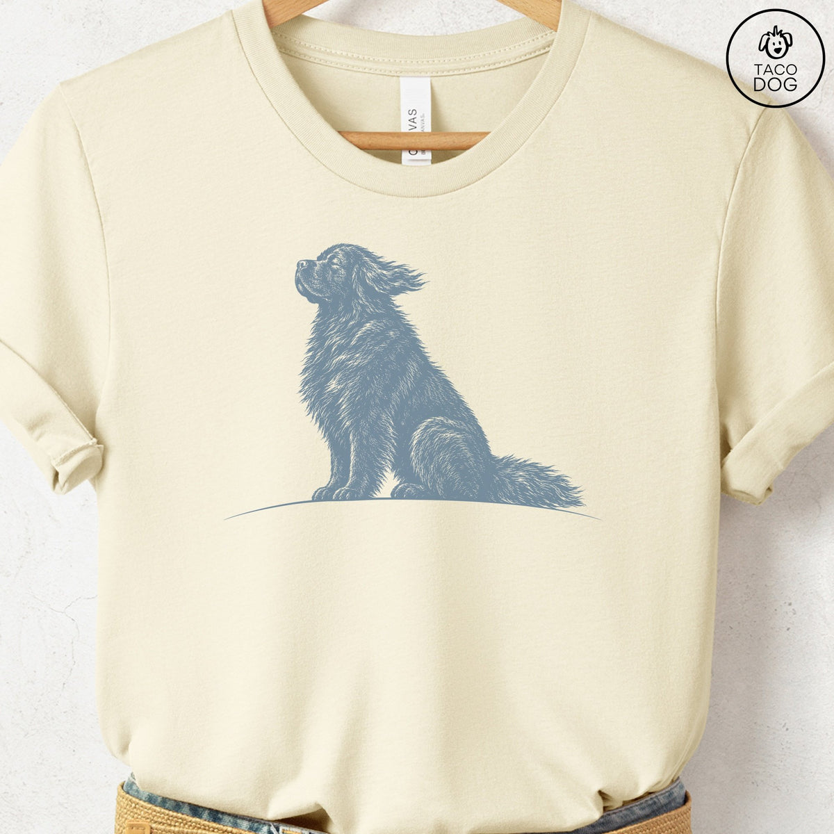 Newfoundland Tail Wind T-Shirt Natural Taco-Dog