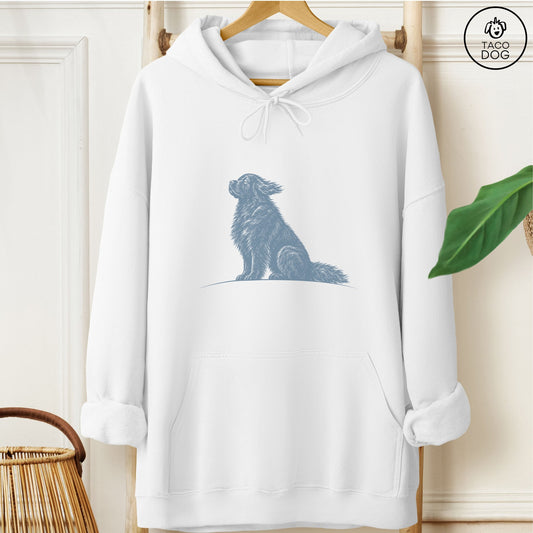 Newfoundland Tail Wind Hoodie White Taco-Dog