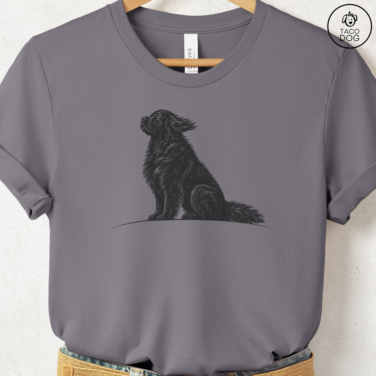 Newfoundland Tail Wind T-Shirt Storm Taco-Dog