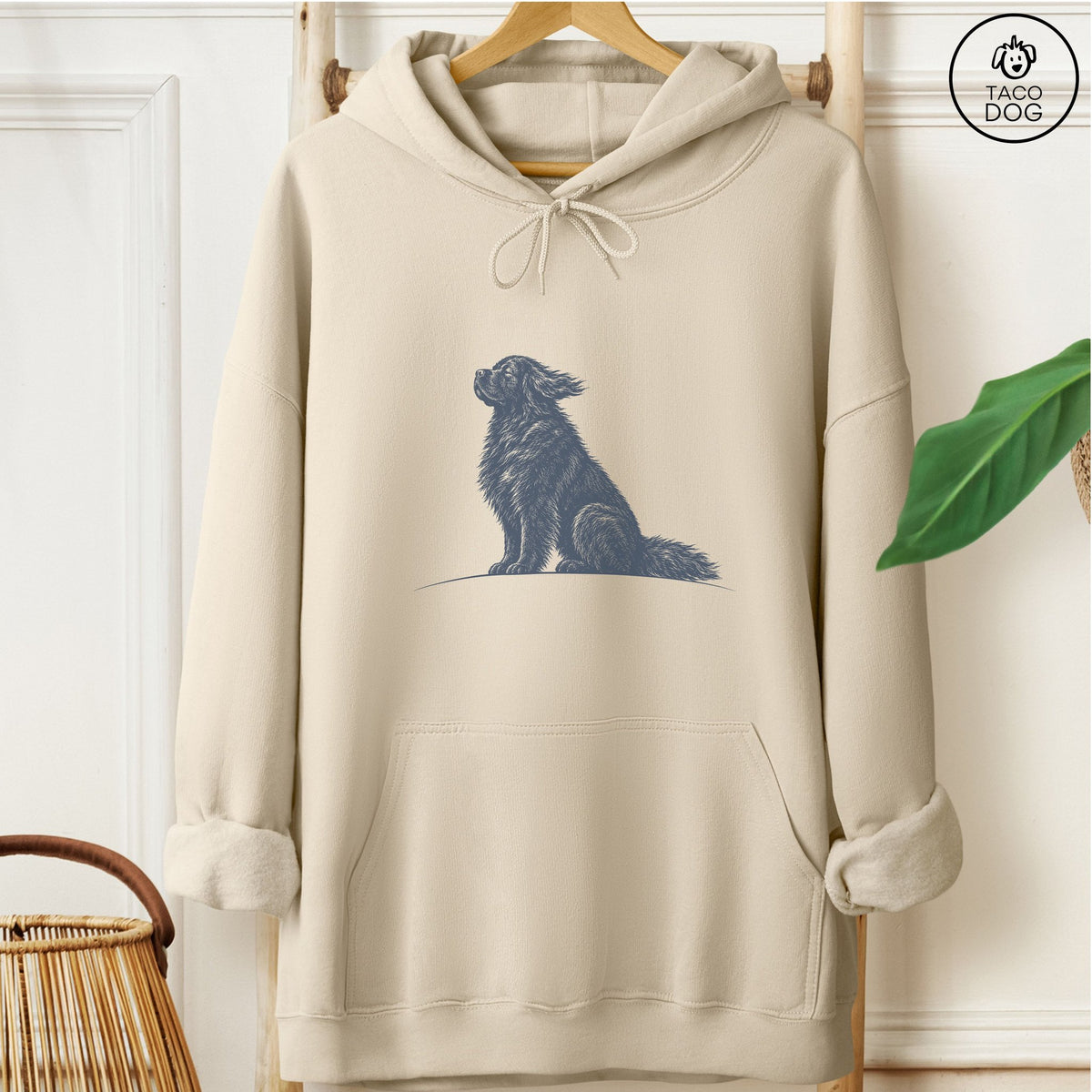 Newfoundland Tail Wind Hoodie Sand Taco-Dog
