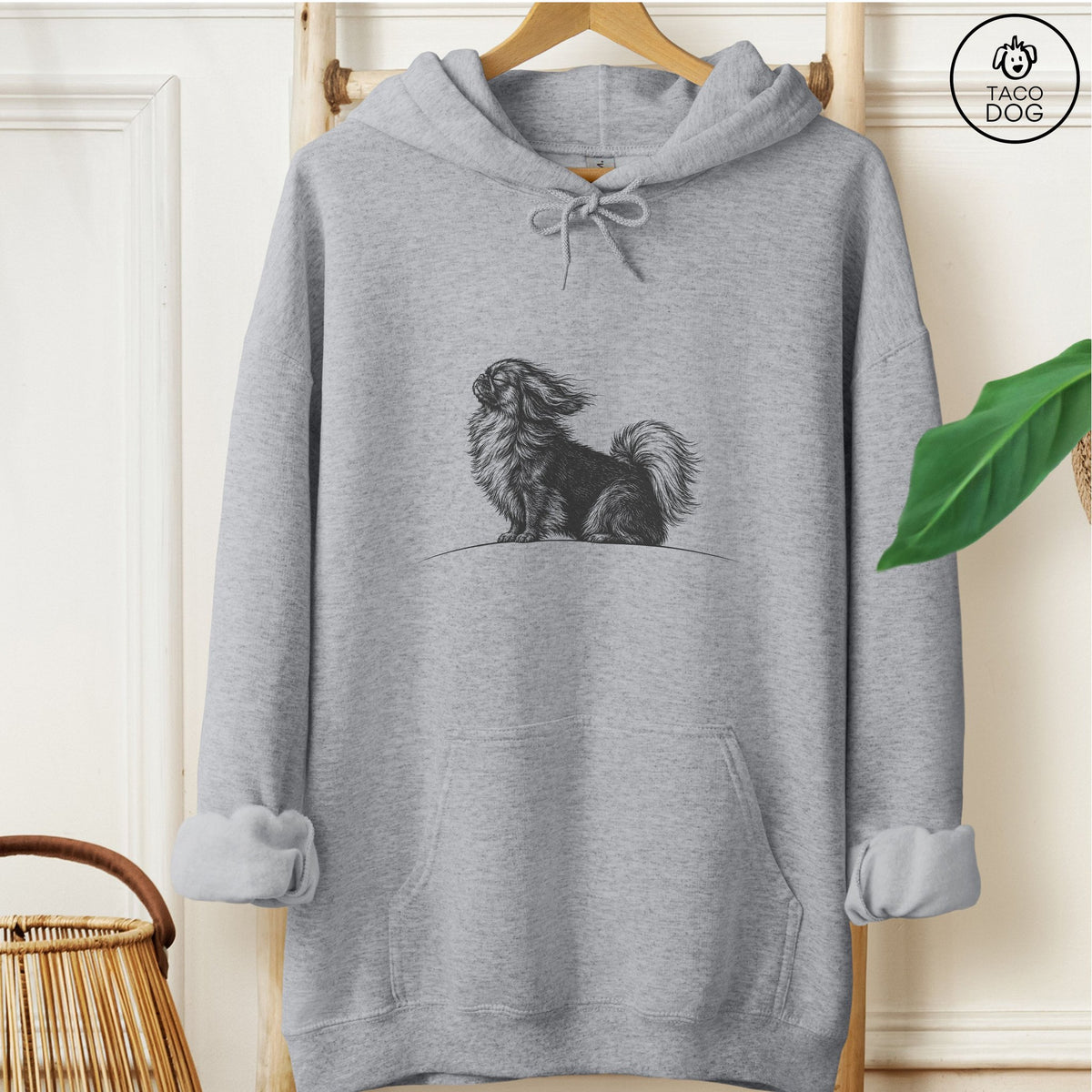 Pekingese Tail Wind Hoodie