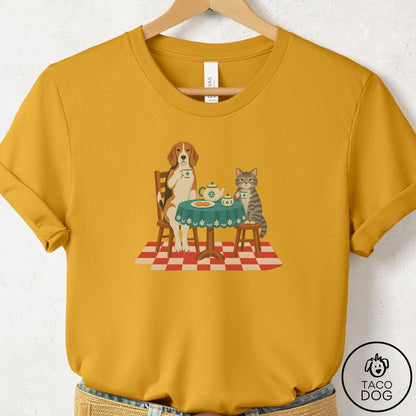 Beagle Tea With The Enemy T-Shirt Mustard Taco-Dog