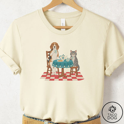 Beagle Tea With The Enemy T-Shirt Natural Taco-Dog