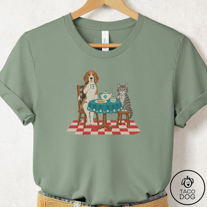 Beagle Tea With The Enemy T-Shirt Sage Taco-Dog