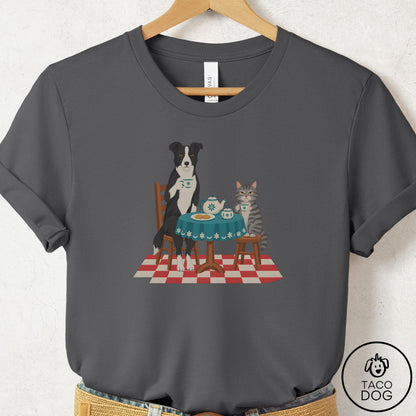 Border Collie Tea With The Enemy T-Shirt Asphalt Taco-Dog