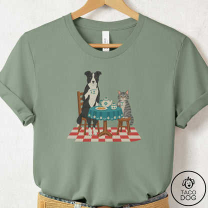 Border Collie Tea With The Enemy T-Shirt Sage Taco-Dog