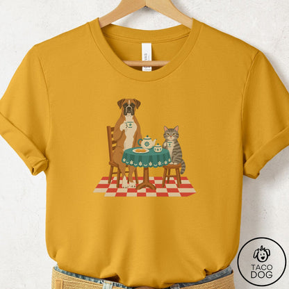 Boxer Tea With The Enemy T-Shirt Mustard Taco-Dog