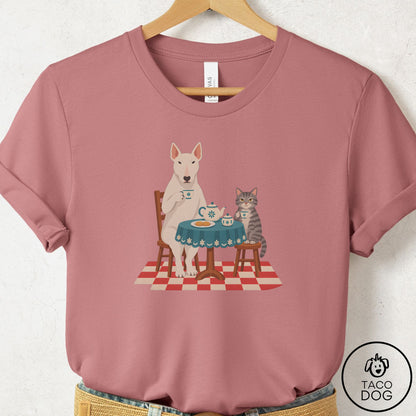 Bull Terrier Tea With The Enemy T-Shirt Mauve Taco-Dog