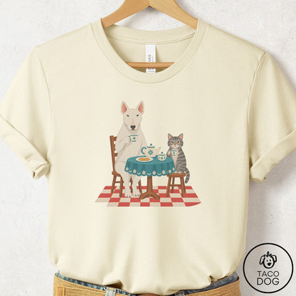 Bull Terrier Tea With The Enemy T-Shirt Natural Taco-Dog
