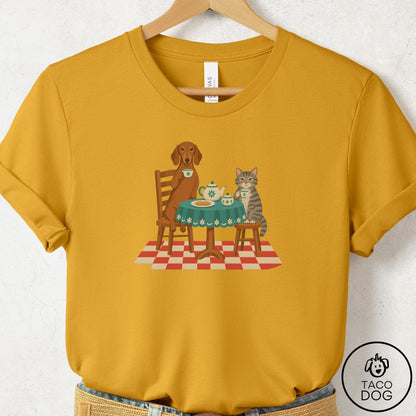 Dachshund Tea With The Enemy T-Shirt Mustard Taco-Dog