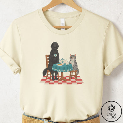 Flat-Coated Retriever Tea With The Enemy T-Shirt Natural Taco-Dog